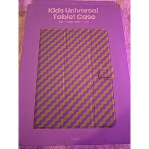 GEMS‎ Kids Zig Zag Universal Tablet Case Purple Green Fits up to 11"